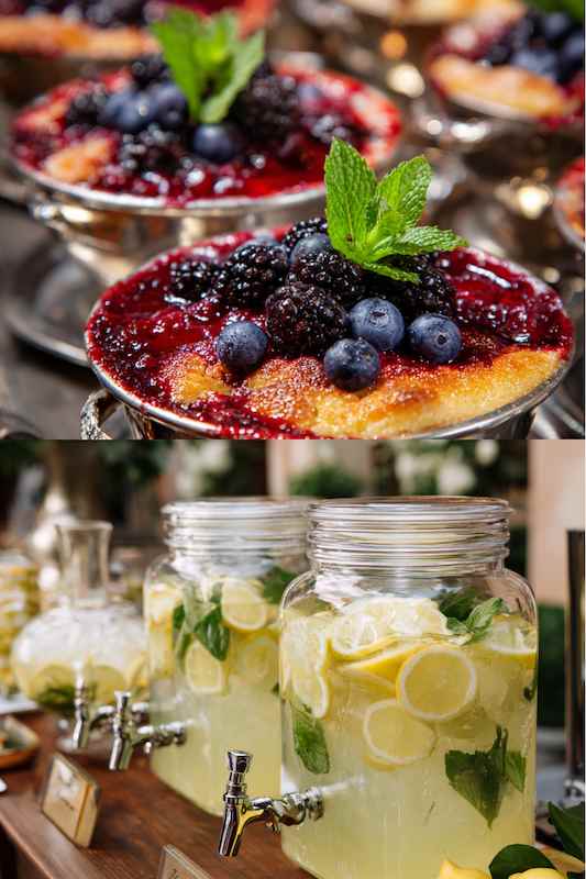 berry cobbler and lemonade berry cobbler and lemonade